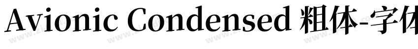 Avionic Condensed 粗体字体转换